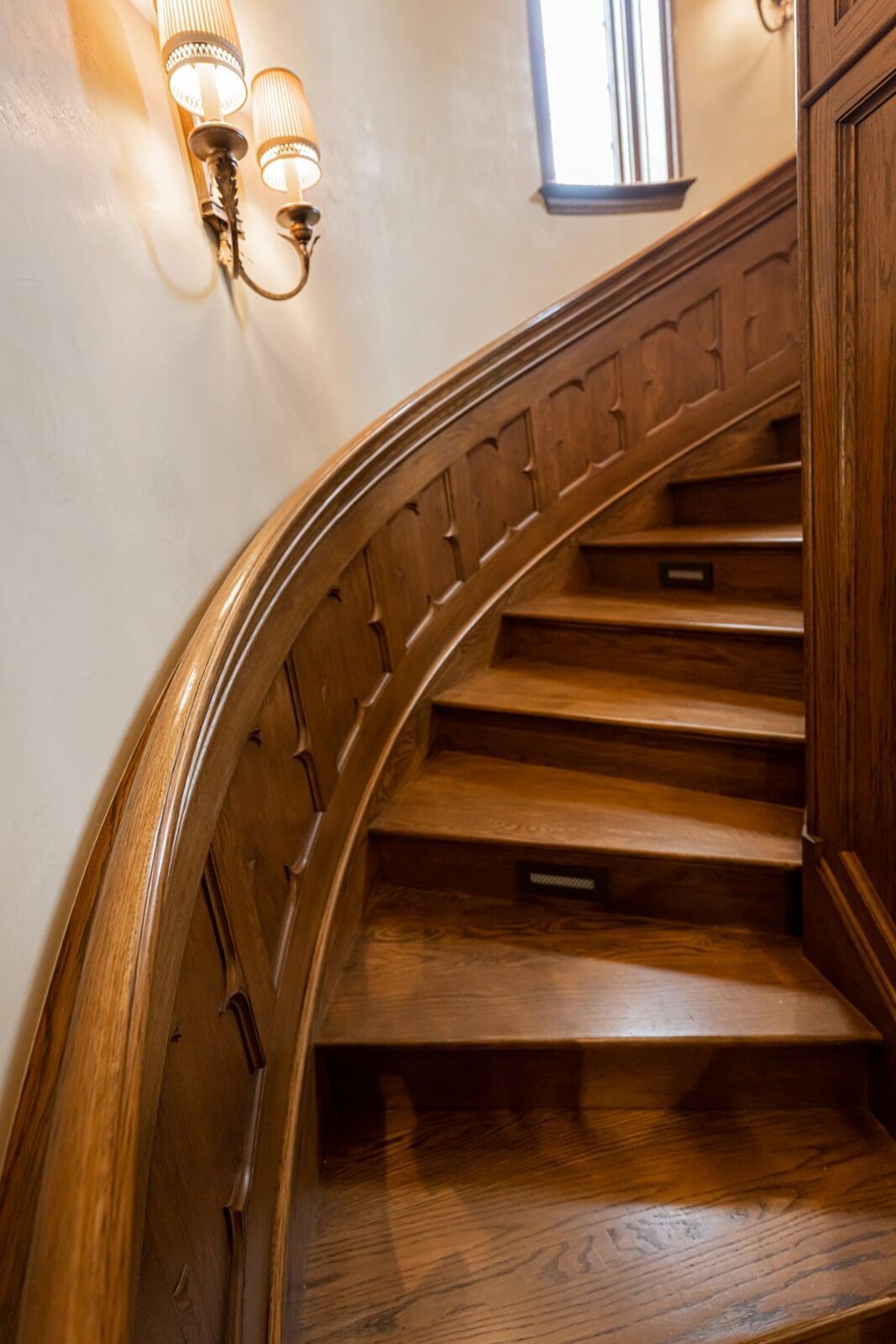 Custom Built Mansion Stairwell by JSWUSA - Steve Wiggins