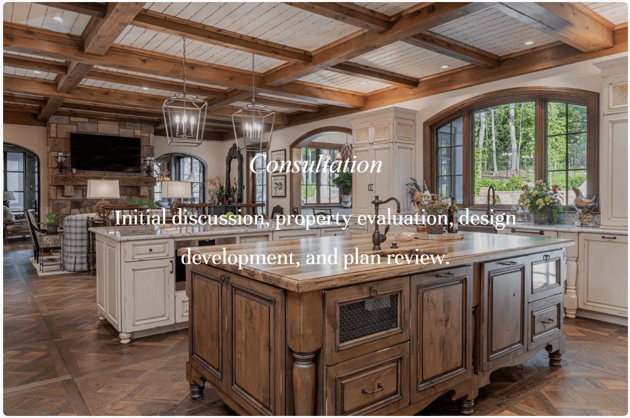 JSWUSA Services: Consultation - Initial discussion, property evaluation, design development, and plan review.
