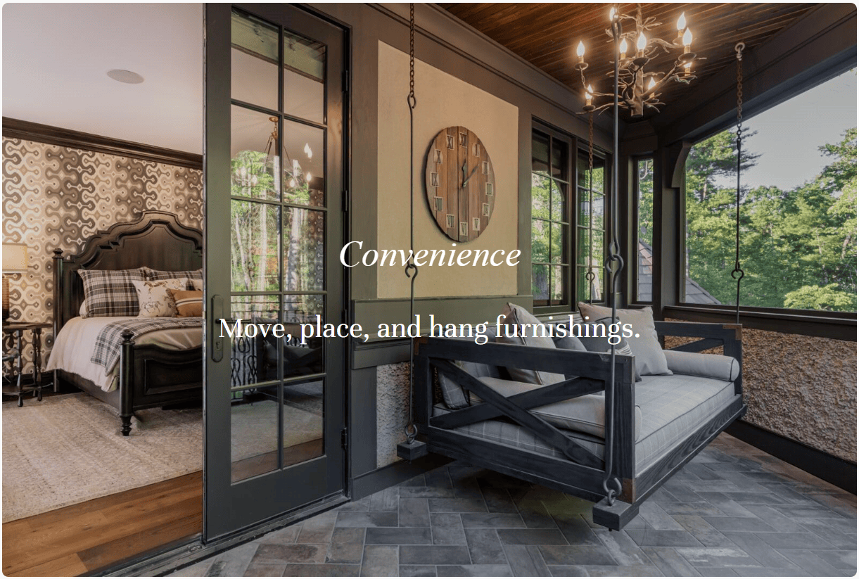 JSWUSA Services: Convenience - move, place, and hang furnishings.